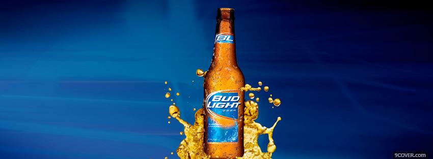 Photo bud light beer alcohol Facebook Cover for Free
