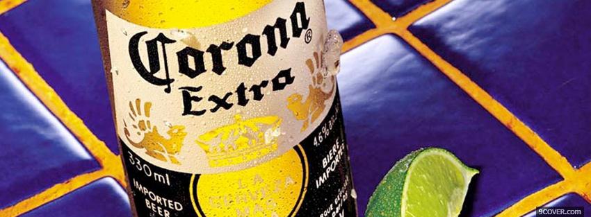 Photo corona extra alcohol Facebook Cover for Free