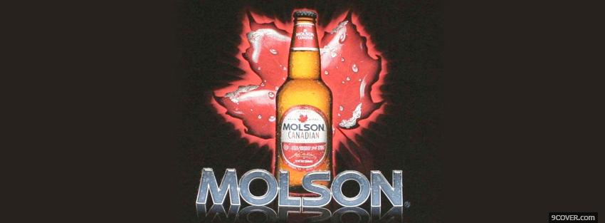 Photo molson beer and canadian leaf Facebook Cover for Free