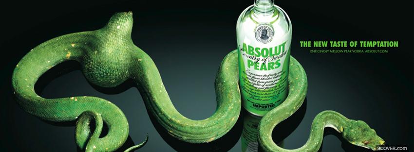 Photo snake and absolut vodka pears Facebook Cover for Free