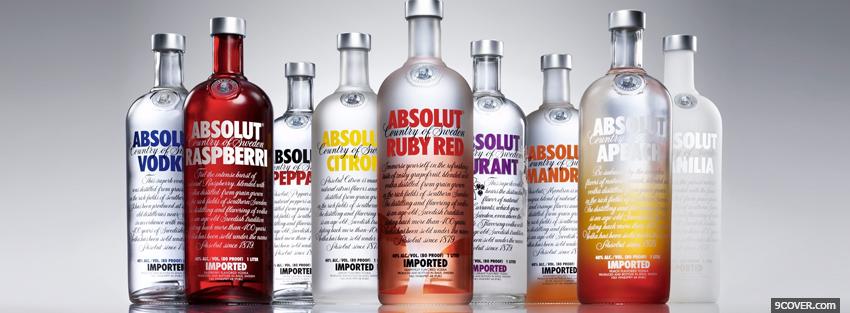Photo absolut vodka collection Facebook Cover for Free