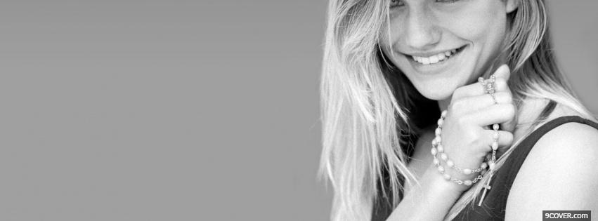 Photo glorious black and white cameron diaz Facebook Cover for Free