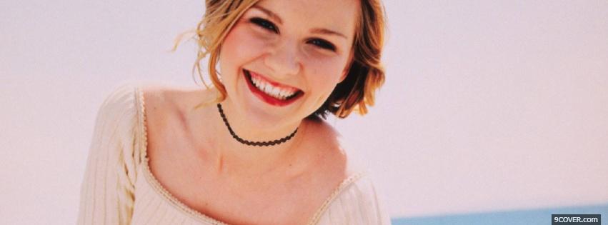 Photo happy celebrity kirsten dunst Facebook Cover for Free