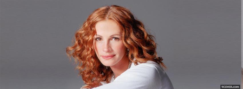 Photo celebrity julia roberts curly red hair Facebook Cover for Free