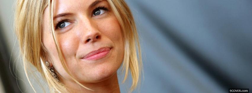 Photo celebrity sienna miller hair up Facebook Cover for Free