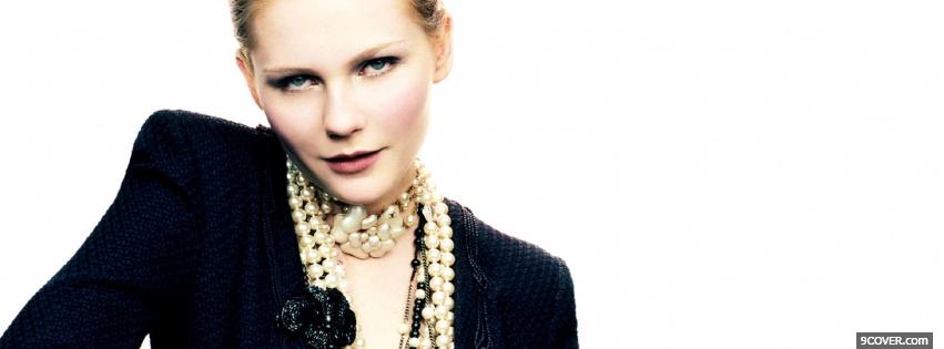 Photo kirsten dunst pearl necklace Facebook Cover for Free