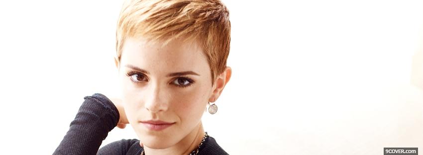 Photo celebrity emma watson with short hair Facebook Cover for Free