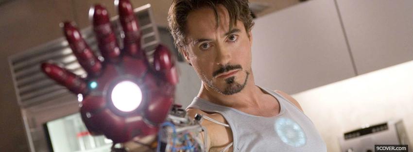 Photo iron man celebrity robert downey Facebook Cover for Free