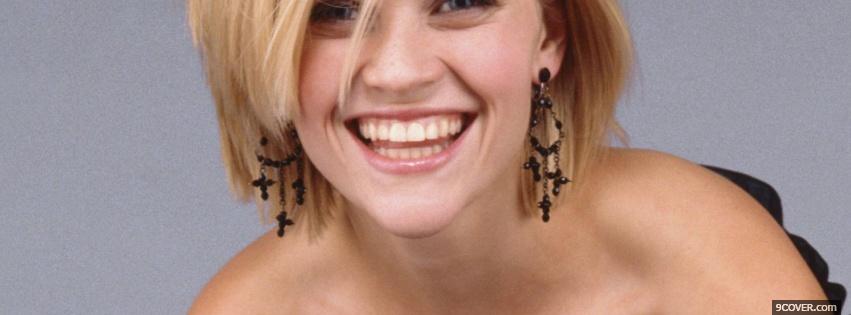 Photo reese witherspoon impressive smile Facebook Cover for Free