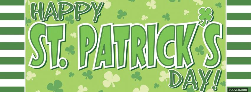 Photo big happy st patricks day Facebook Cover for Free