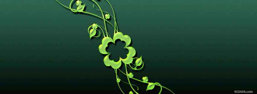 Photo st patrick beautiful delicate plant Facebook Cover for Free