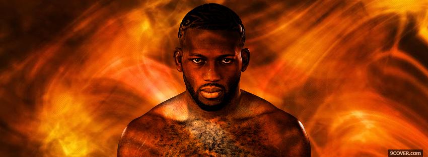 Photo ufc mma fighter flames Facebook Cover for Free