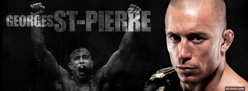 Photo george st pierre face Facebook Cover for Free