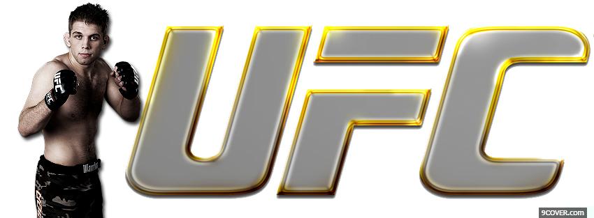 Photo yellow ufc logo and fighter Facebook Cover for Free