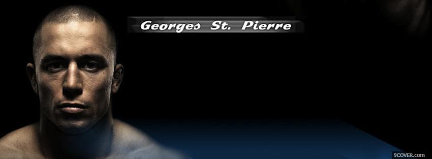Photo george st pierre mma fighter Facebook Cover for Free