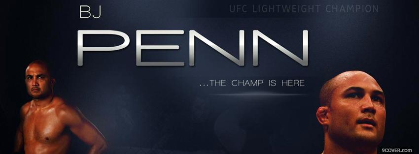 Photo bj penn champion Facebook Cover for Free