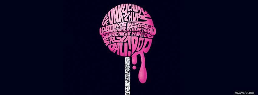 Photo pink lollipop with quotes Facebook Cover for Free