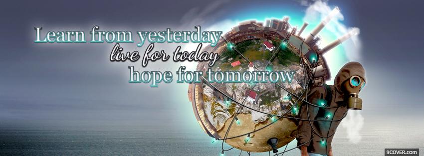 Photo hope for tomorrow quotes Facebook Cover for Free