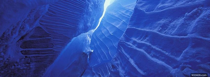 Photo nature ice cave Facebook Cover for Free
