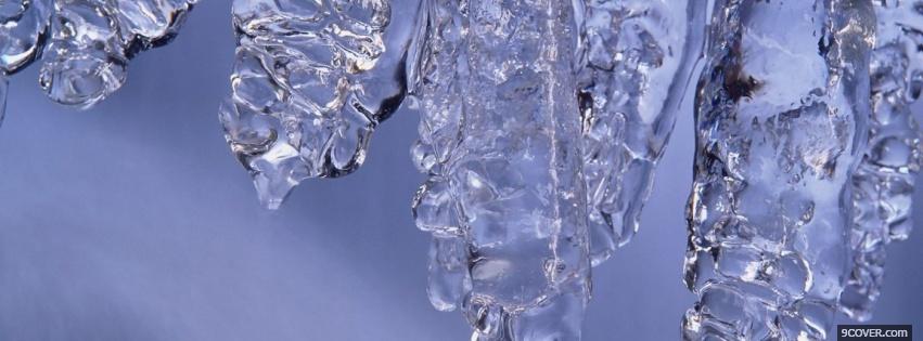 Photo nature winters icicle Facebook Cover for Free