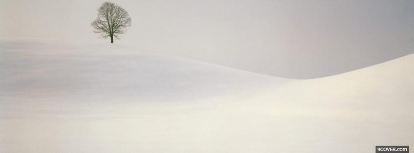 Photo nature snowy hill Facebook Cover for Free