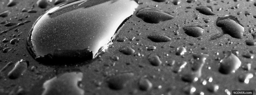 Photo black and white cool ripples Facebook Cover for Free