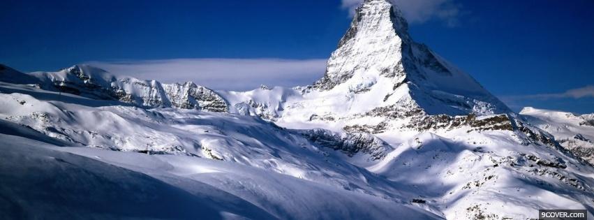 Photo wintertime season in the mountains Facebook Cover for Free