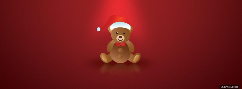 Photo teddy bear and hat Facebook Cover for Free