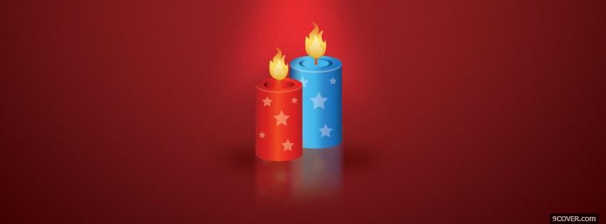 Photo christmas holiday candles Facebook Cover for Free