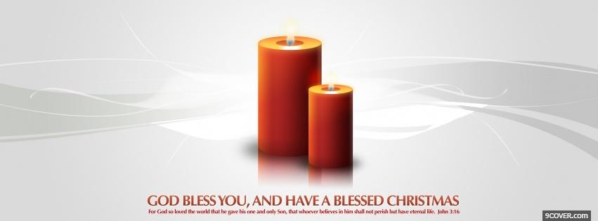 Photo christmas orange candles Facebook Cover for Free