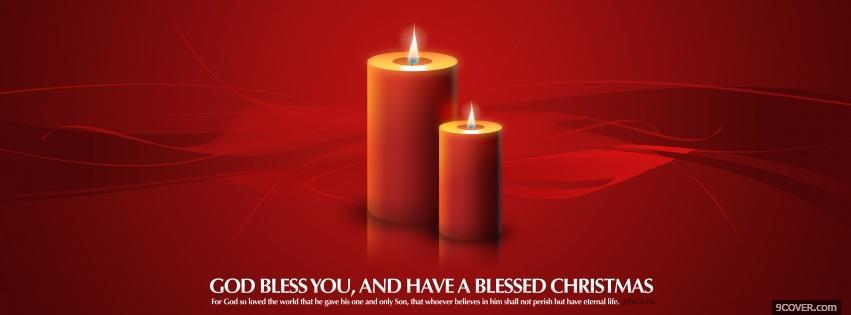 Photo red joyous candles Facebook Cover for Free