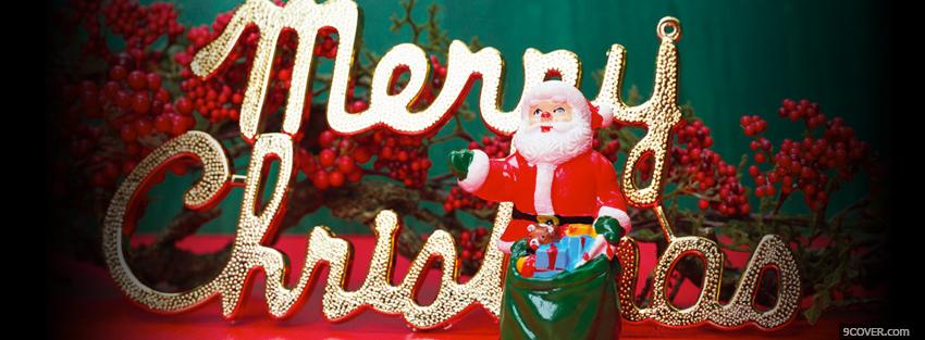 Photo santa claus with gifts Facebook Cover for Free