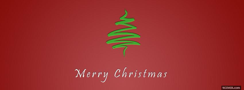 Photo simple merry christmas Facebook Cover for Free