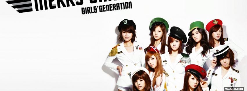 Photo merry christmas girls generation Facebook Cover for Free