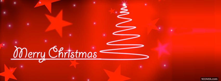 Photo stars and christmas tree Facebook Cover for Free