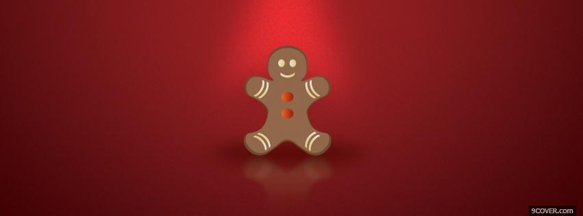 Photo christmas gingerbread cookie Facebook Cover for Free
