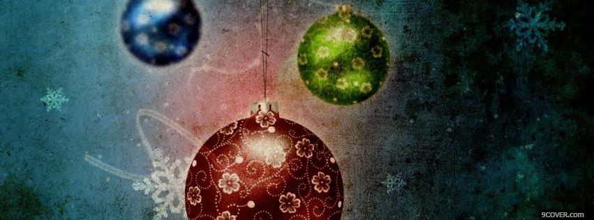 Photo wonderful christmas embellishments Facebook Cover for Free