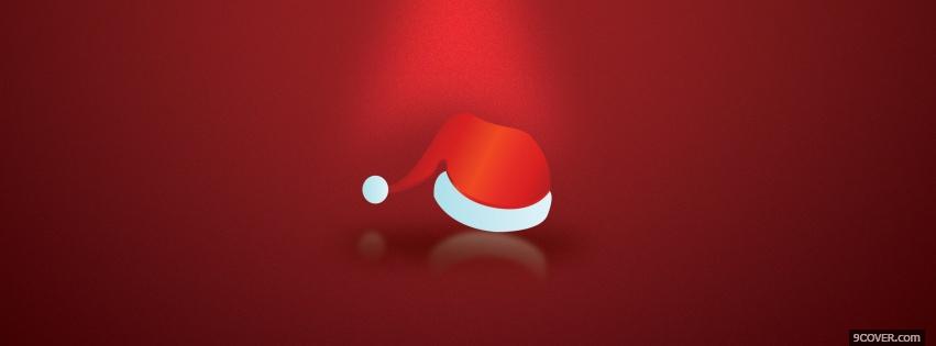 Photo festive christmas hat Facebook Cover for Free