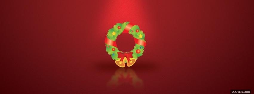 Photo festive christmas wreath Facebook Cover for Free