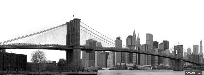 Photo black and white new york city Facebook Cover for Free