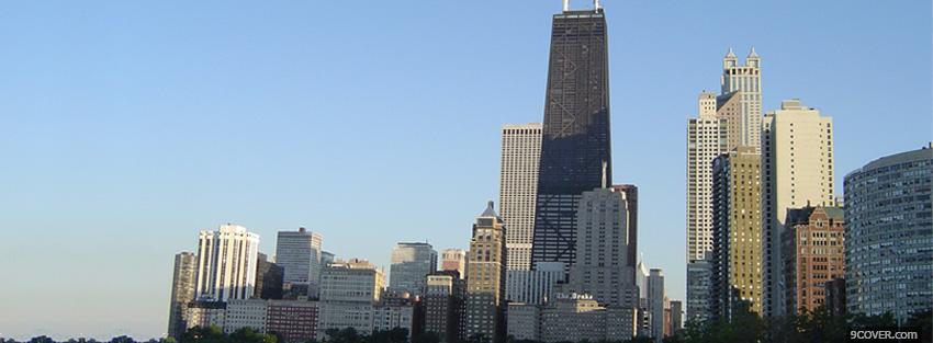 Photo chicago city and buildings Facebook Cover for Free