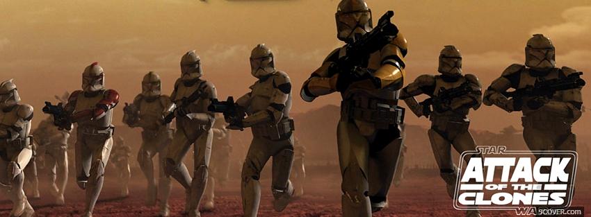 Photo star wars attack of the clones Facebook Cover for Free