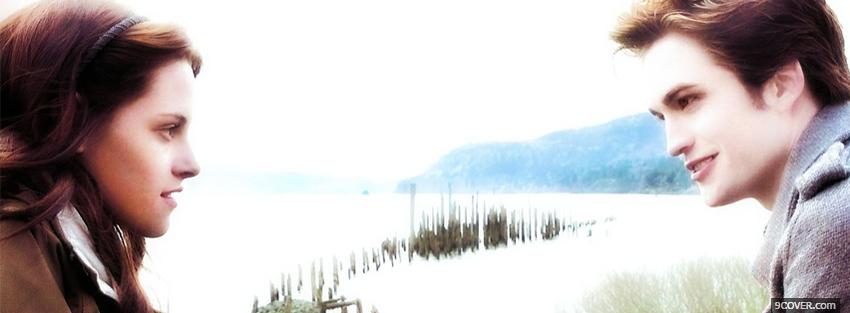Photo edward and bella in the mountains Facebook Cover for Free