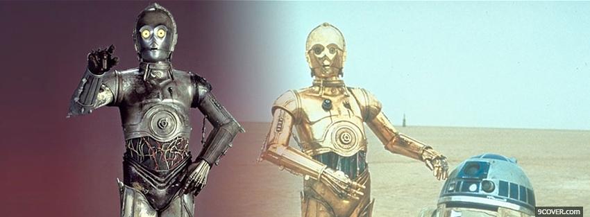 Photo star wars robot silver and gold Facebook Cover for Free
