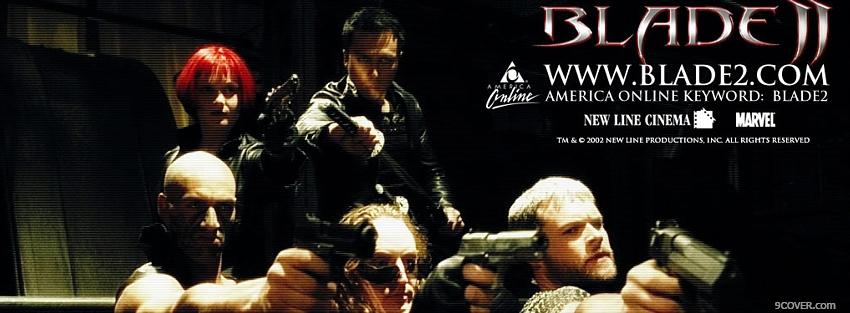 Photo movie blade 2 people with guns Facebook Cover for Free