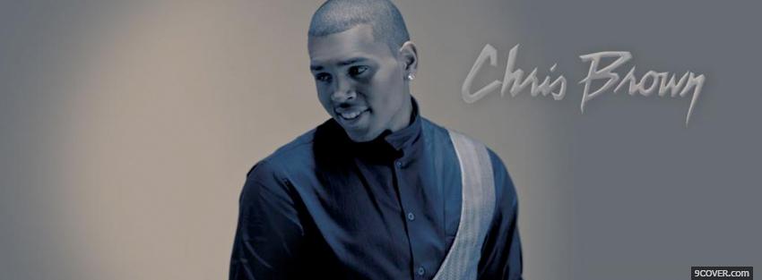 Photo chris brown looking away music Facebook Cover for Free