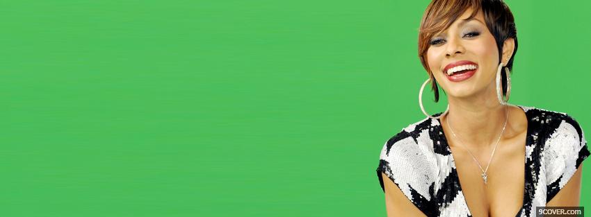 Photo beautiful keri hilson smiling Facebook Cover for Free
