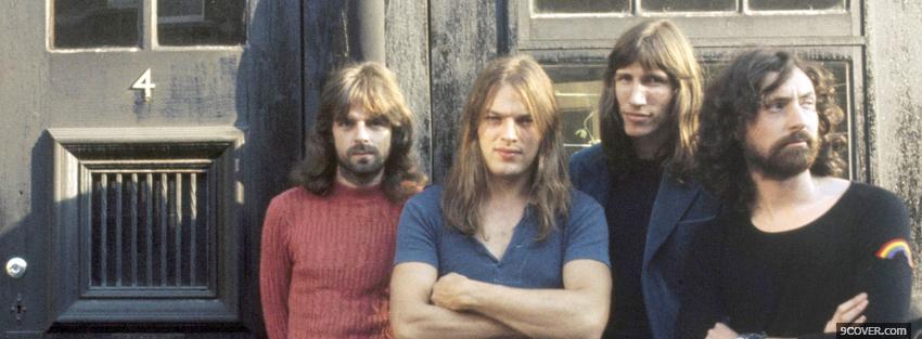 Photo pink floyd band standing outside Facebook Cover for Free