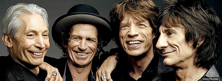 Photo the rolling stones together Facebook Cover for Free