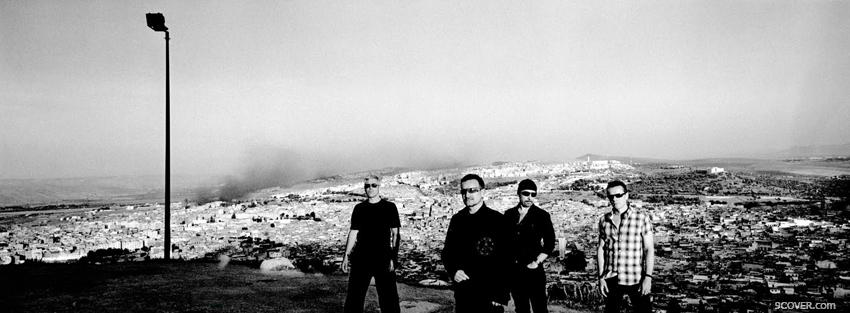 Photo u 2 band outside music Facebook Cover for Free